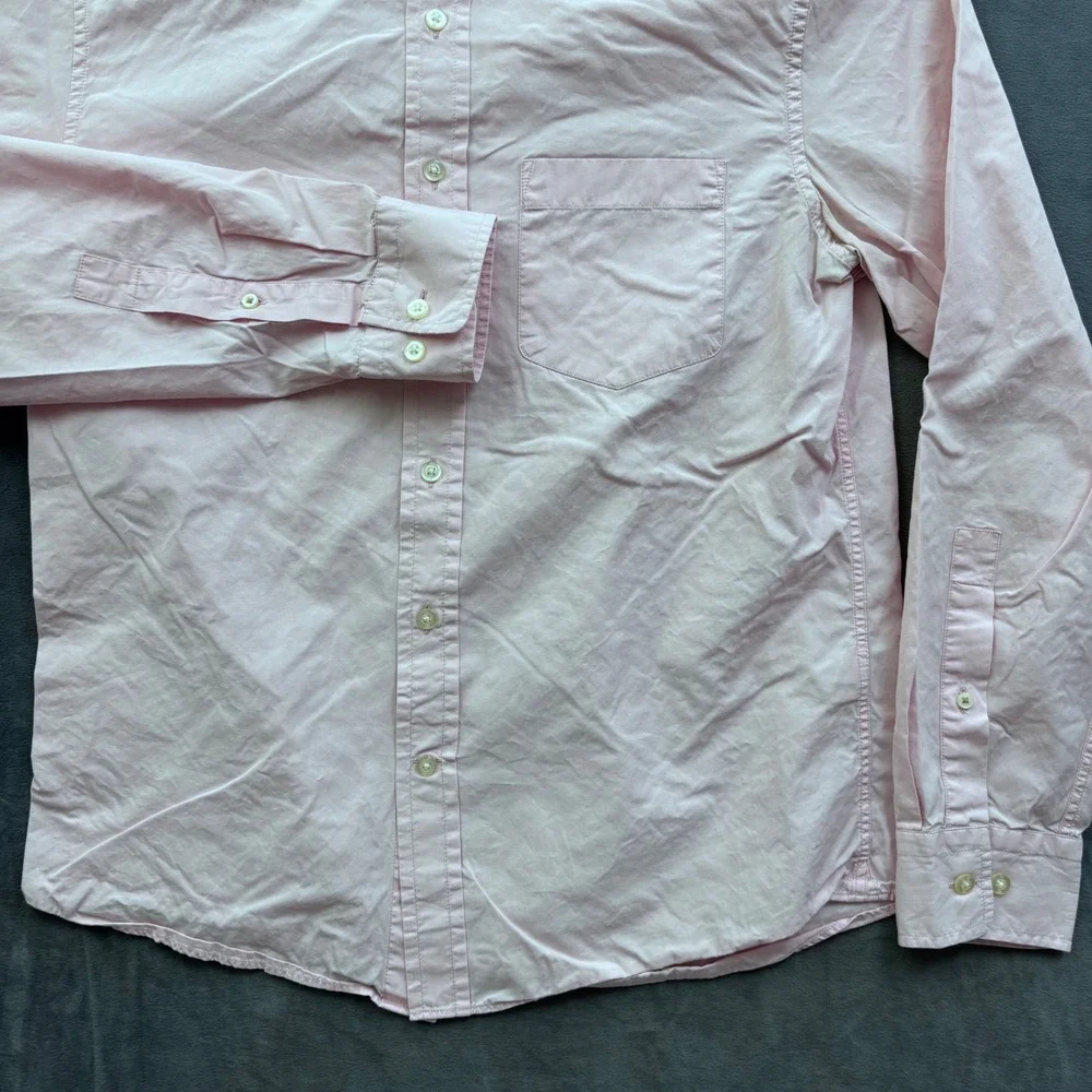 Banana Republic Mens Small Pink Standard Fit Long Sleeve Button Down Shirt